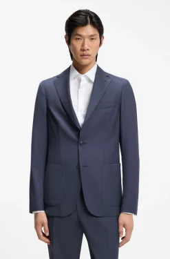 Slim-Fit Sakko aus waschbarer AirWool