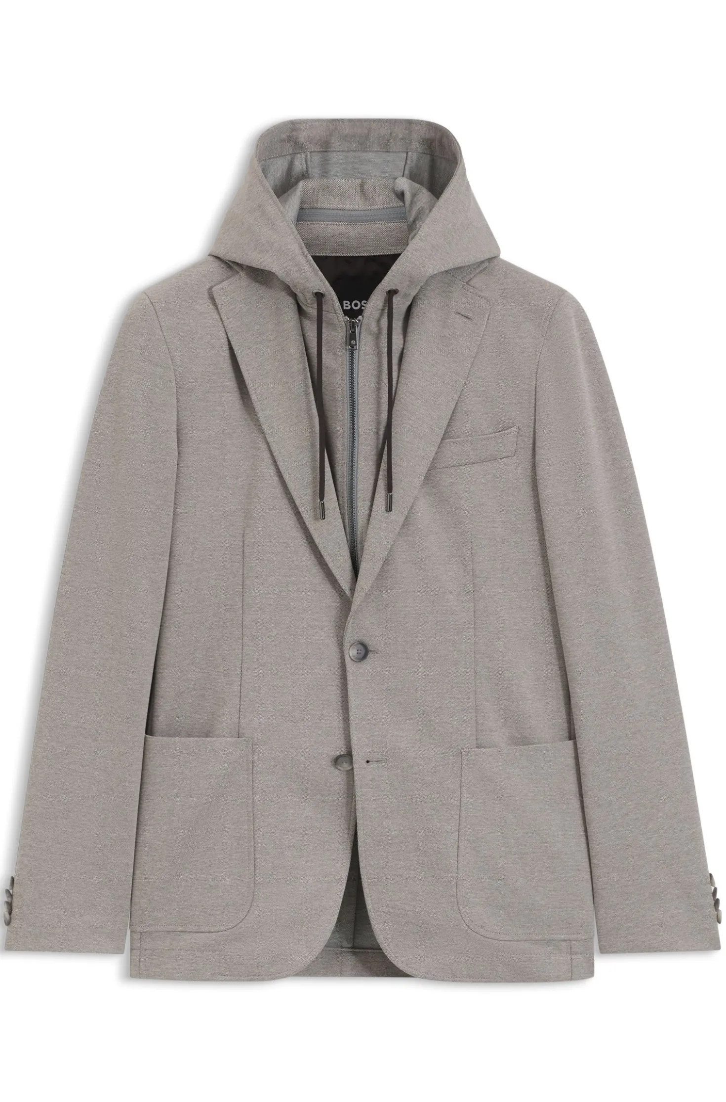 Slim-Fit Sakko mit integriertem Hoodie