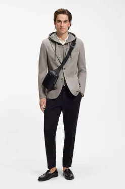 Slim-Fit Sakko mit integriertem Hoodie
