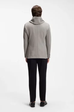 Slim-Fit Sakko mit integriertem Hoodie