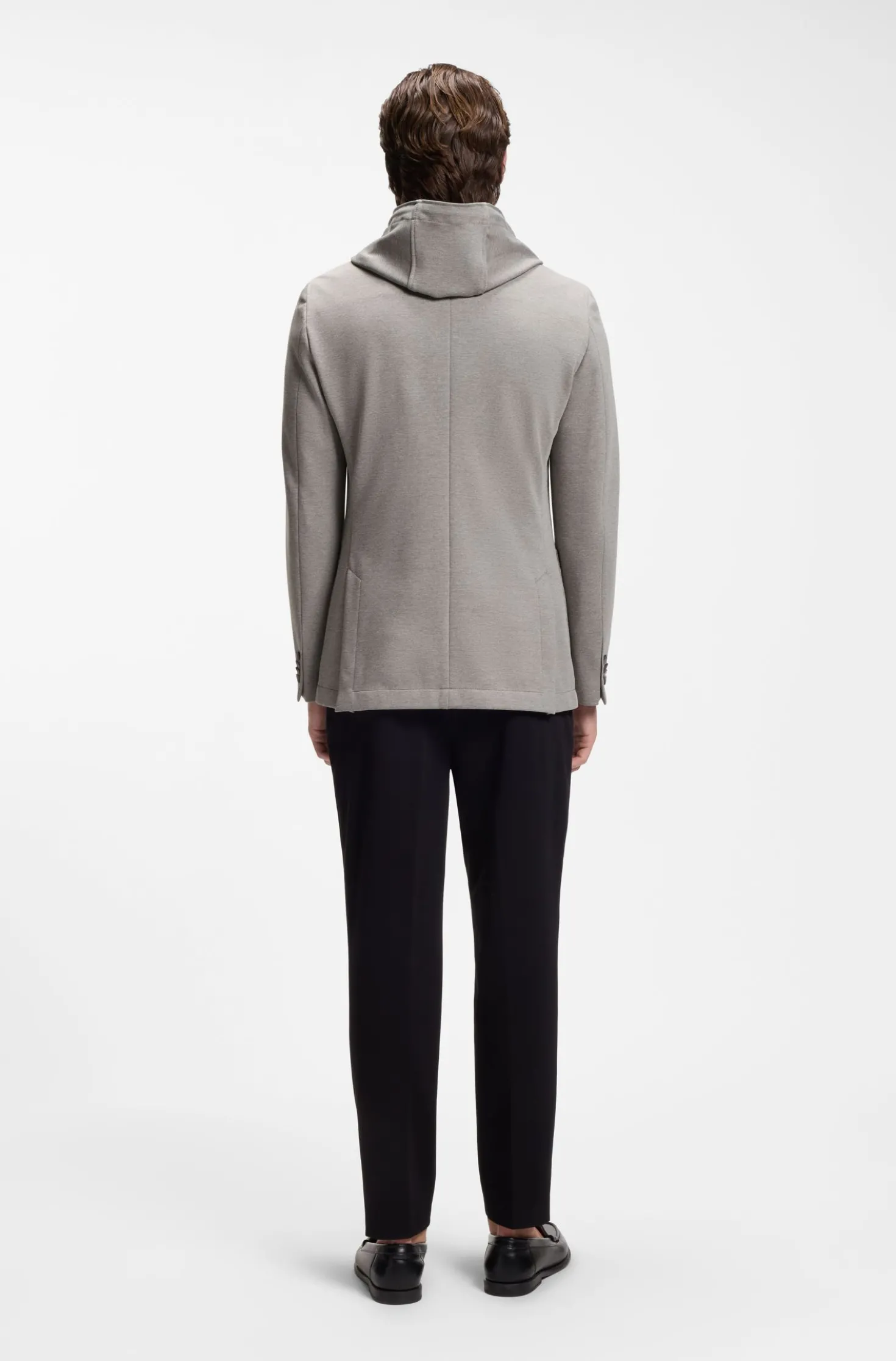 Slim-Fit Sakko mit integriertem Hoodie