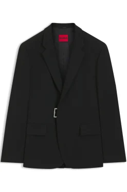 Slim-Fit Sakko mit Metallschließe