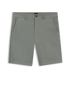 Slim-Fit Shorts aus elastischem Baumwoll-Twill