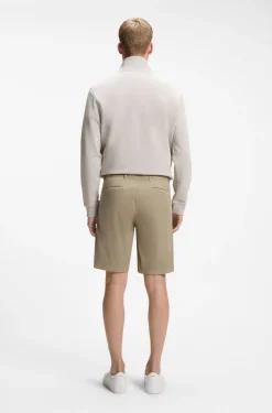 Slim-Fit Shorts aus elastischem Baumwoll-Twill
