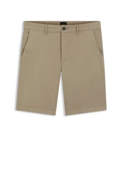 Slim-Fit Shorts aus elastischem Baumwoll-Twill