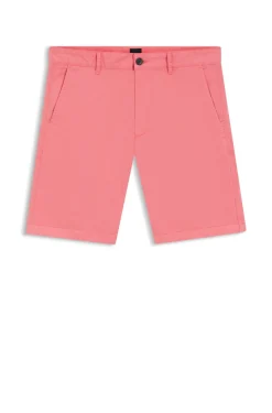 Slim-Fit Shorts aus elastischem Baumwoll-Twill
