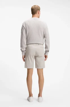 Slim-Fit Shorts aus elastischem Baumwoll-Twill