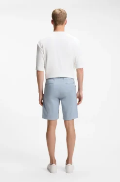 Slim-Fit Shorts aus elastischem Baumwoll-Twill