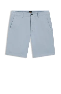Slim-Fit Shorts aus elastischem Baumwoll-Twill