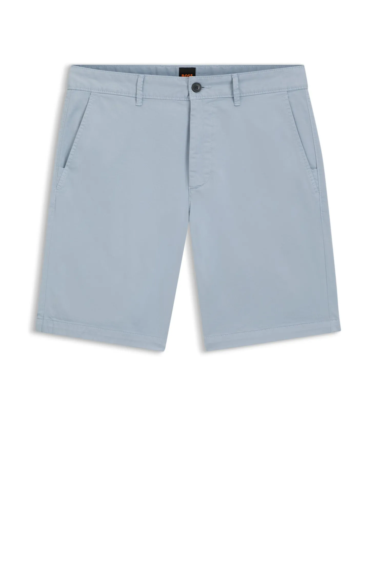 Slim-Fit Shorts aus elastischem Baumwoll-Twill