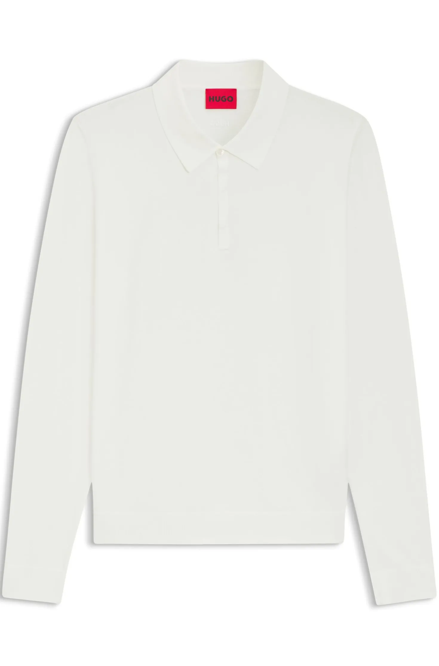 Slim-Fit Strick-Poloshirt mit Logo auf der Rückseite