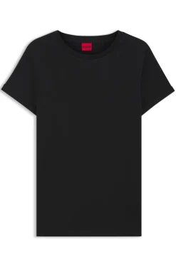 Slim-Fit T-Shirt aus Baumwolle mit umgeschlagenen Ärmeln