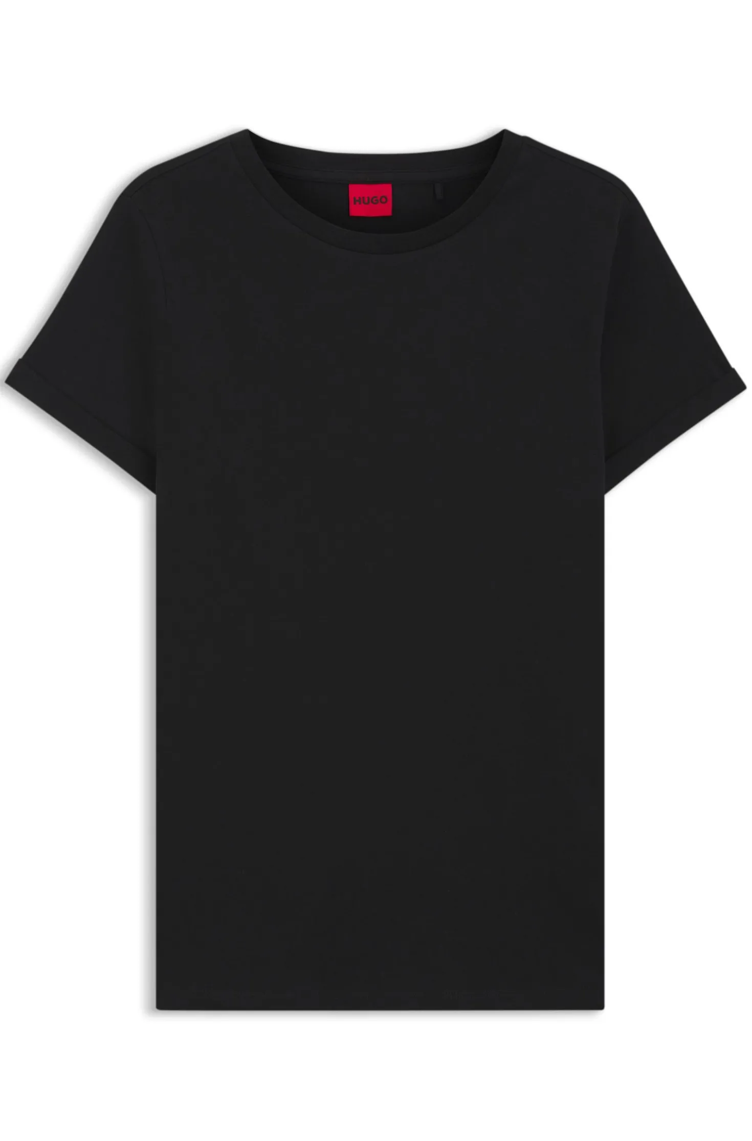 Slim-Fit T-Shirt aus Baumwolle mit umgeschlagenen Ärmeln