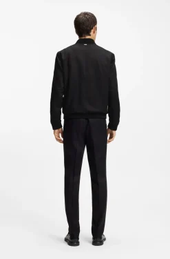 Slim-Fit Twill-Jacke mit Reißverschluss