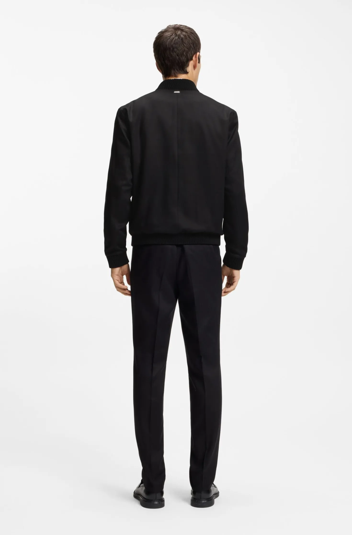 Slim-Fit Twill-Jacke mit Reißverschluss