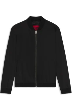 Slim-Fit Twill-Jacke mit Reißverschluss