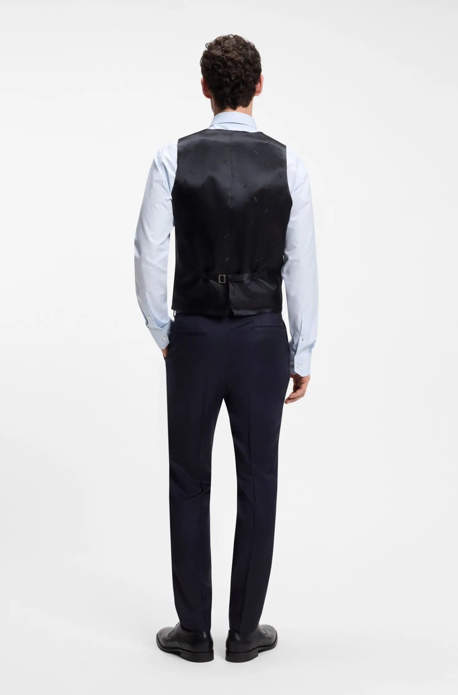 Slim-Fit Weste aus Schurwoll-Serge