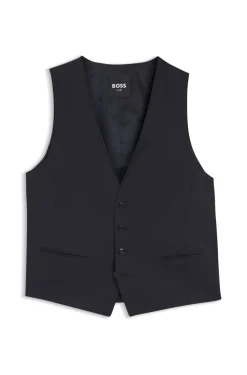 Slim-Fit Weste aus Schurwoll-Serge
