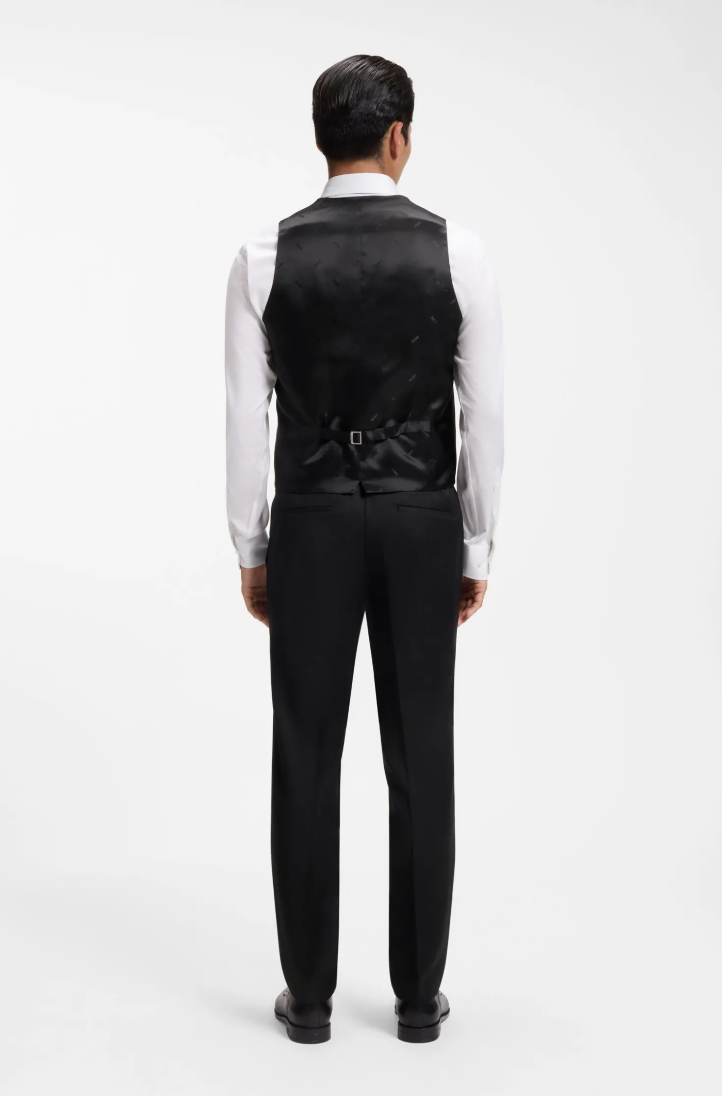 Slim-Fit Weste aus Schurwoll-Serge