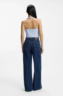 Slim-Fit Weste mit Neckholder