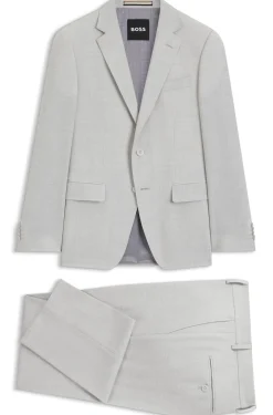 Slim-Fit Zweiteiler aus fein gemustertem Gewebe