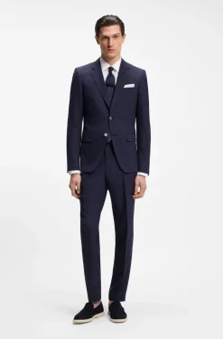Slim-Fit Zweiteiler aus fein gemustertem Gewebe