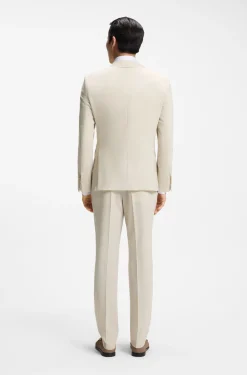 Slim-Fit Zweiteiler aus fein gemustertem Gewebe