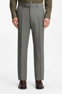 Slim-Fit Zweiteiler aus gemusterter Stretch-Wolle