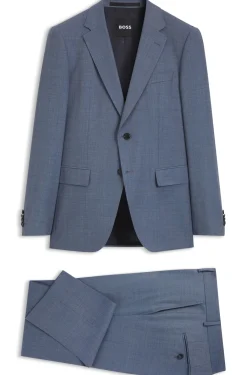 Slim-Fit Zweiteiler aus gemusterter Stretch-Wolle