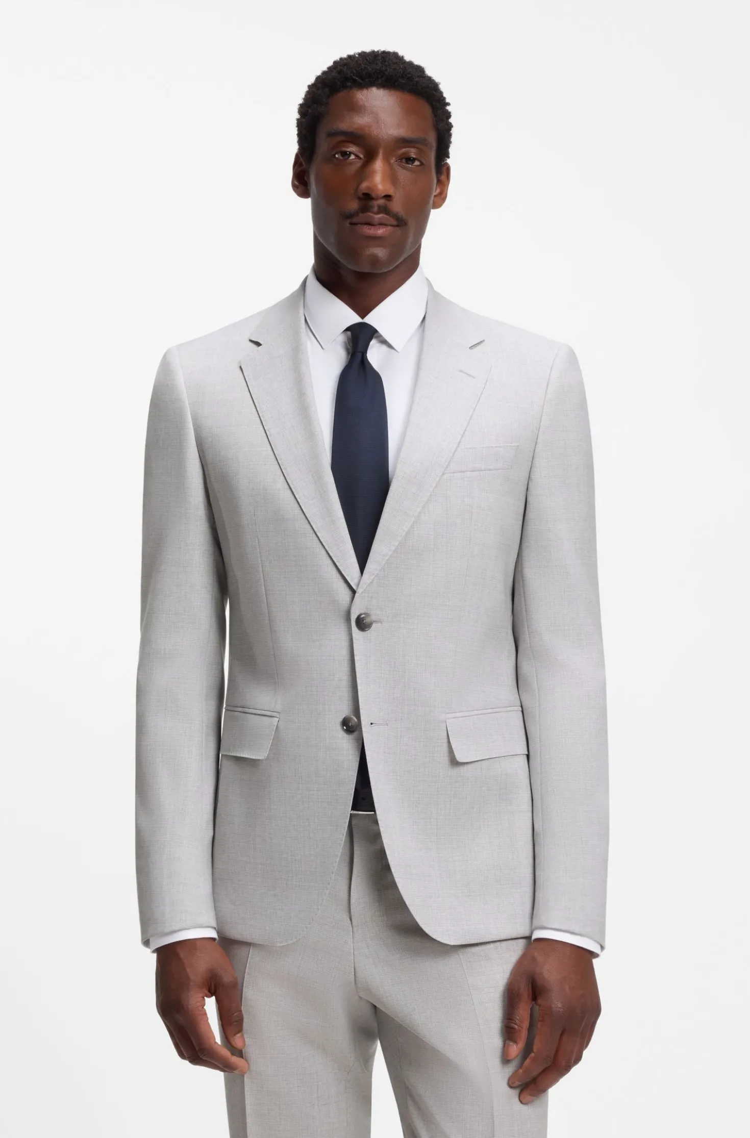 Slim-Fit Zweiteiler aus Schurwolle