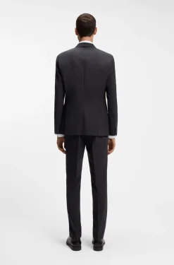 Slim-Fit Zweiteiler aus Stretch-Wolle