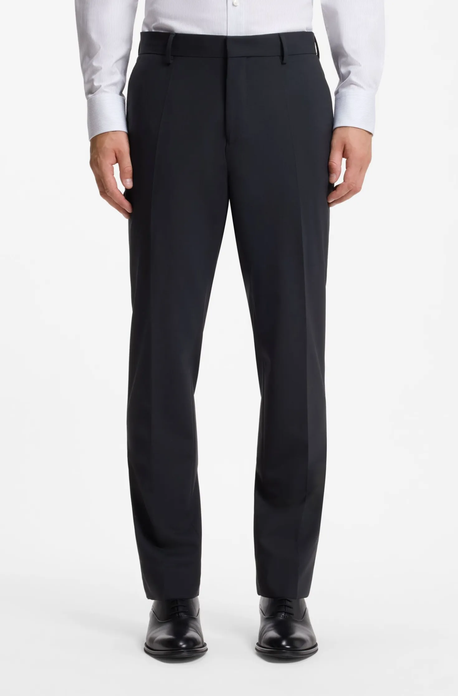 Slim-Fit Zweiteiler aus Stretch-Wolle