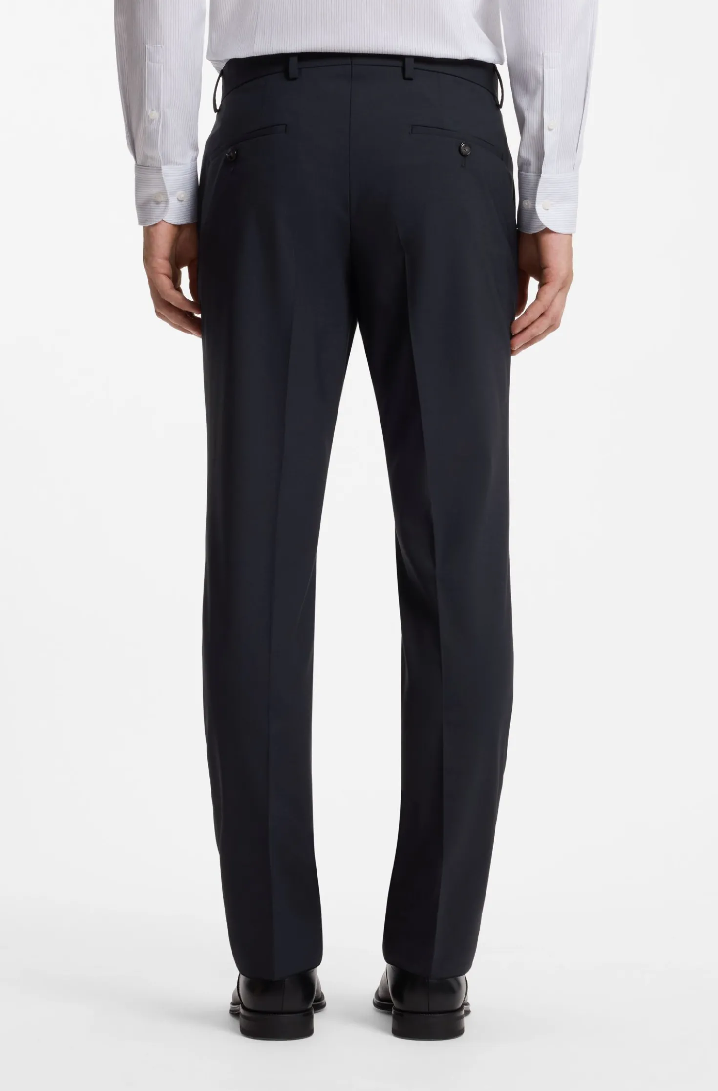 Slim-Fit Zweiteiler aus Stretch-Wolle