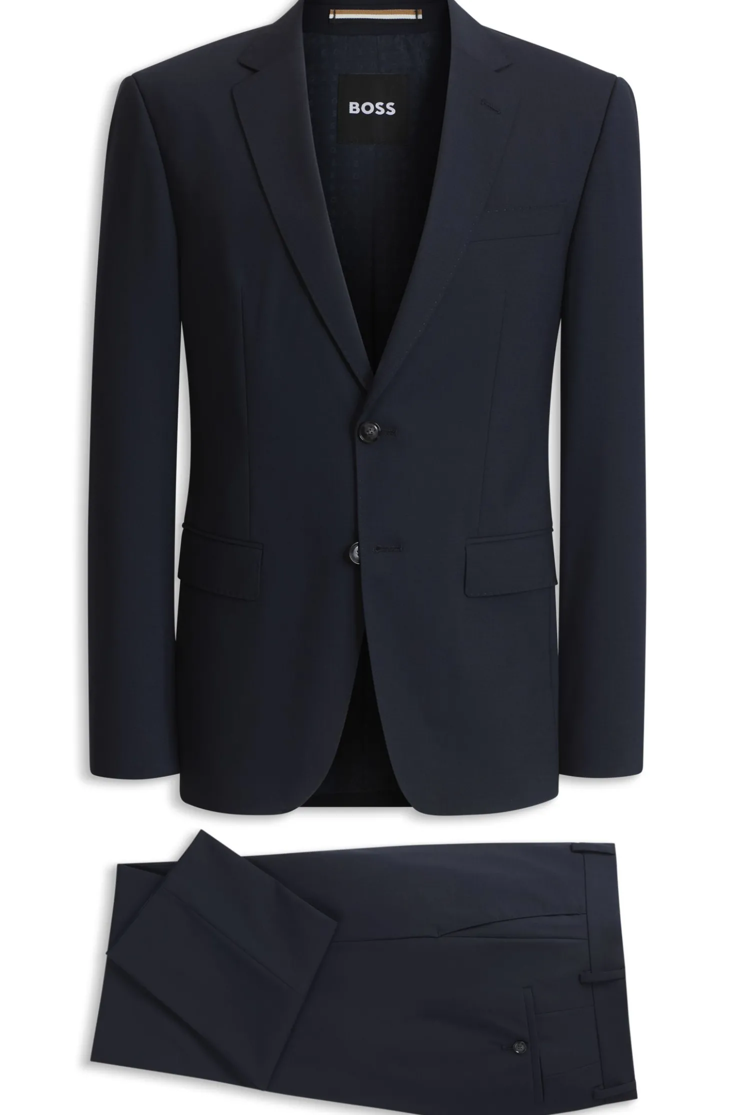 Slim-Fit Zweiteiler aus Stretch-Wolle