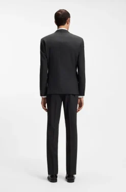 Slim-Fit Zweiteiler aus Stretch-Wolle