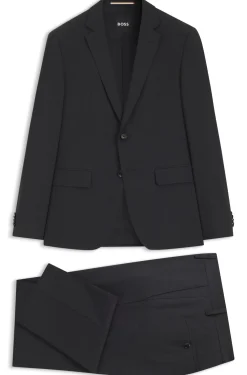 Slim-Fit Zweiteiler aus Stretch-Wolle