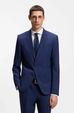 Slim-Fit Zweiteiler aus Stretch-Wolle