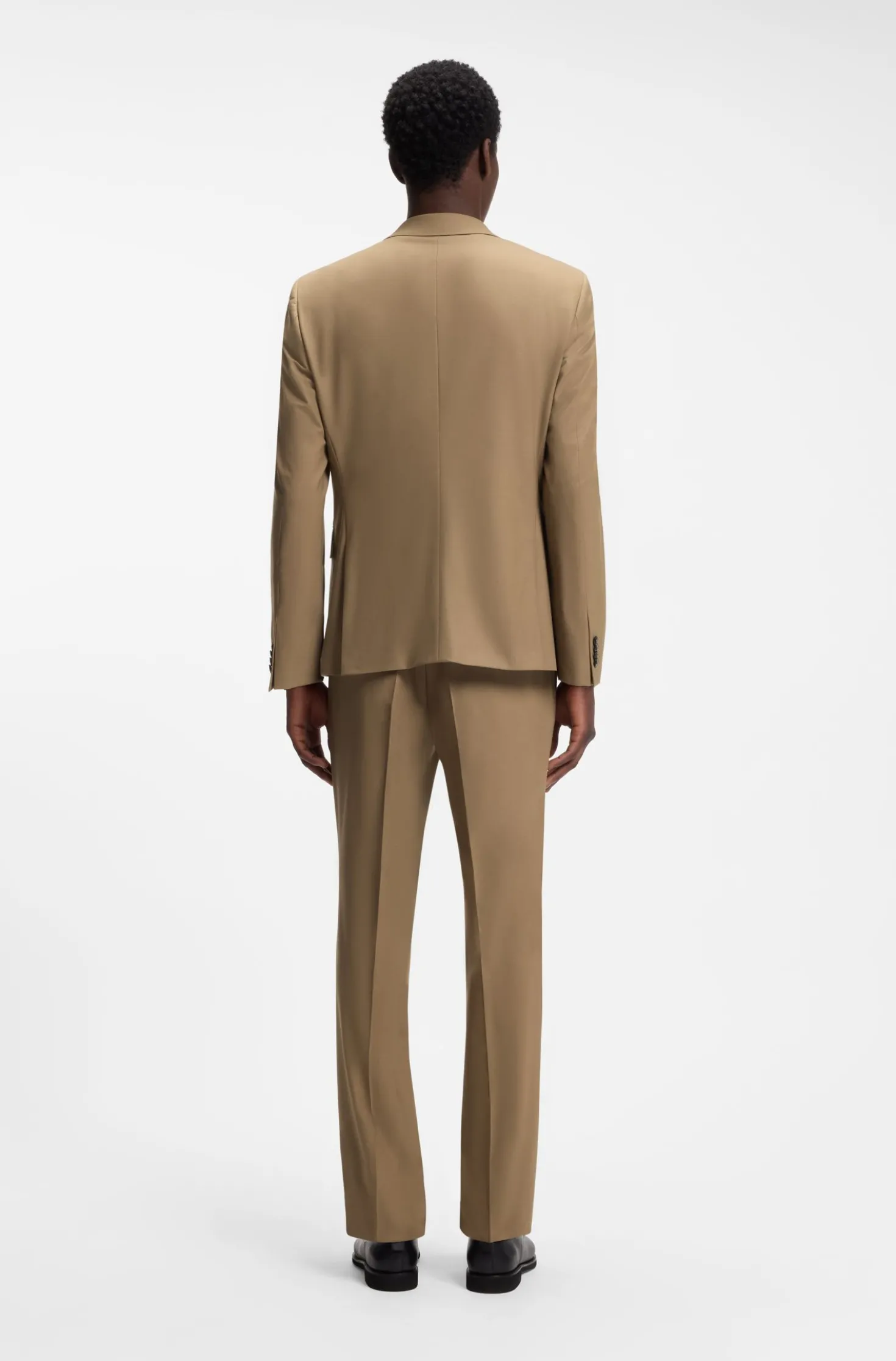 Slim-Fit Zweiteiler aus Stretch-Woll-Mix