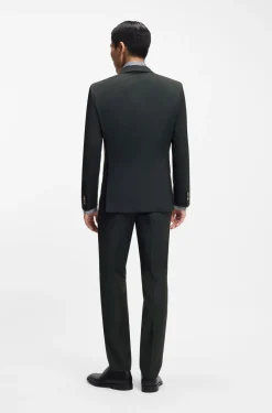 Slim-Fit Zweiteiler aus Woll-Mix