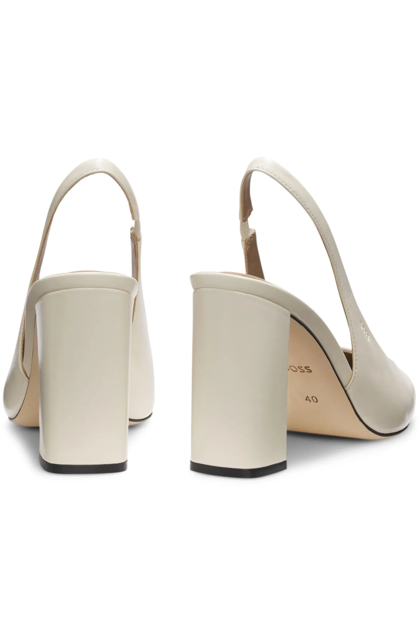 Slingback-Pumps aus Leder