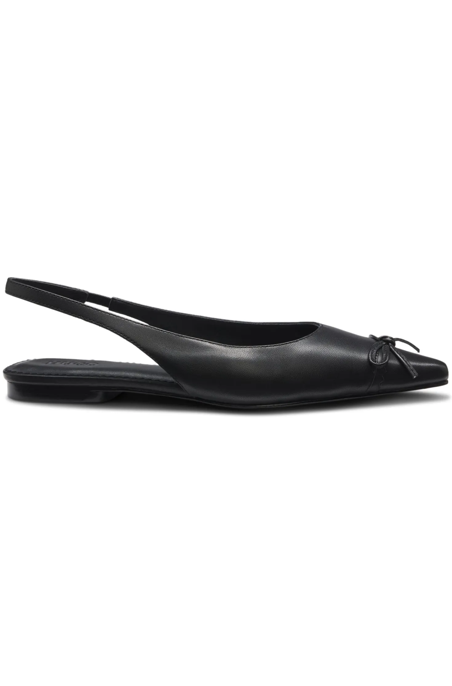 Slingbacks aus Nappaleder mit Schleife