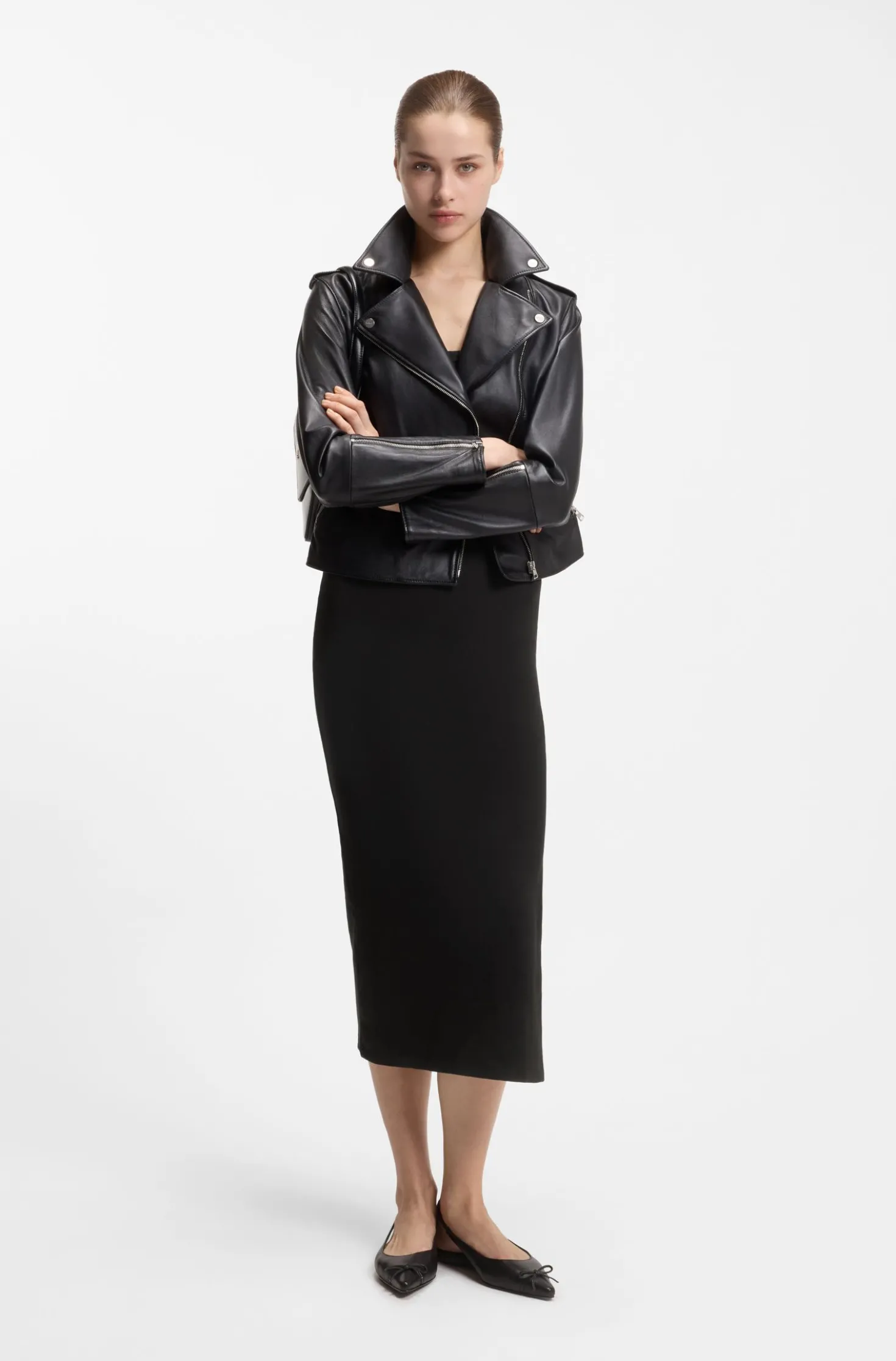 Slingbacks aus Nappaleder mit Schleife