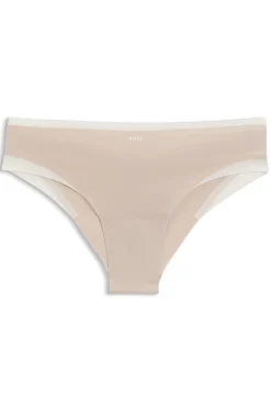 Slip aus Mikrofaser mit Kontrastbesatz
