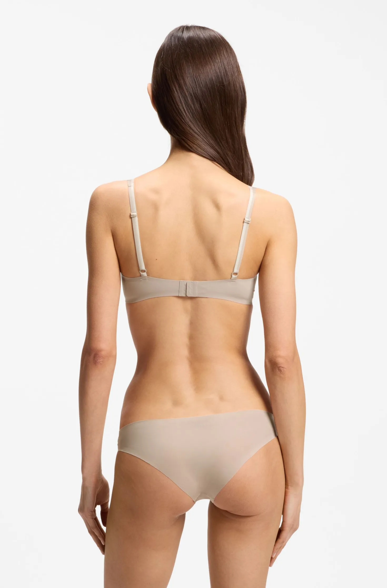 Slip aus Mikrofaser mit Kontrastbesatz