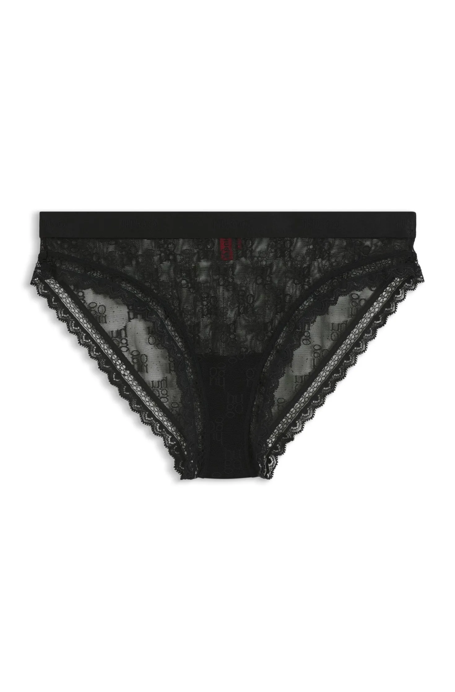 Slip aus Spitze mit Logo-Bund