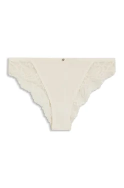 Slip aus Spitze mit plissierten Mesh-Details