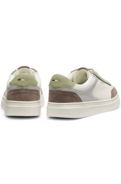 Sneakers aus Leder mit Cupsohle und Veloursleder-Details