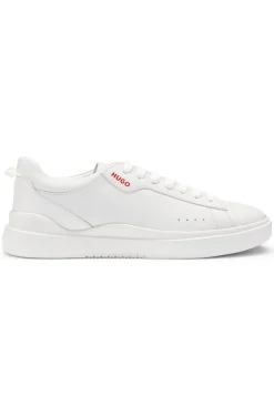 Sneakers aus Leder mit Cupsohle und Logo-Details