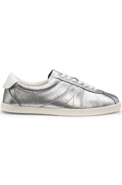Sneakers aus Leder mit Metallic-Effekt