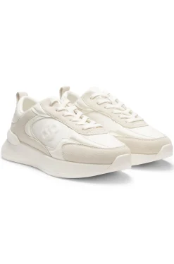 Sneakers aus Material-Mix mit Double-B-Monogramm